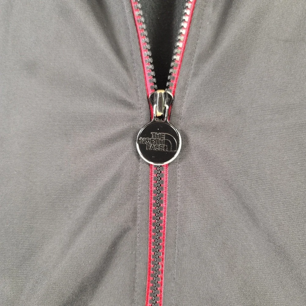The North Face Hooded Full Zip Jacket Black Red Hidden Hood Men's Large